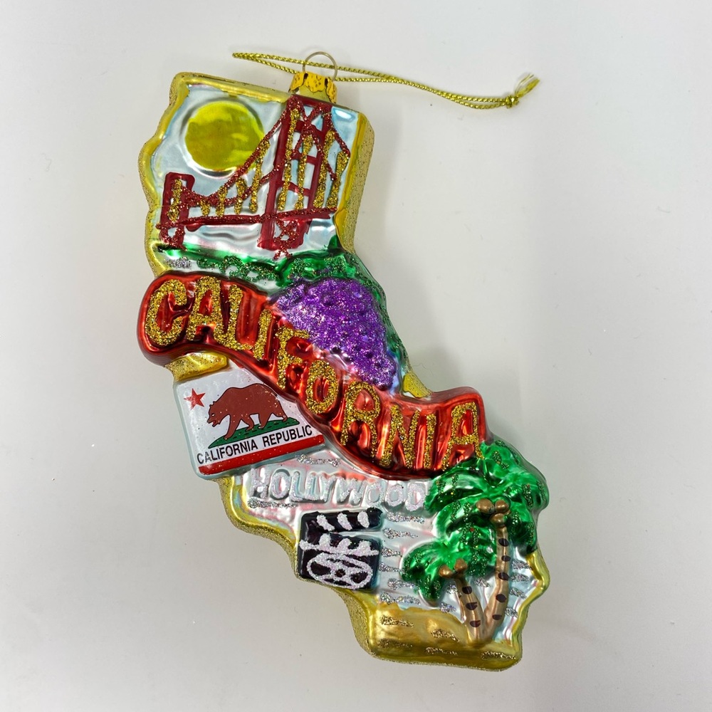 Kurt Adler California Glass Ornament